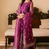 Solene by Ayzel Embroidered Organza 3Pc Suit D-02 HONORA
