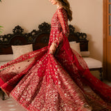 Solene by Ayzel Embroidered Organza 3Pc Suit D-04 ROSE