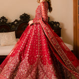 Solene by Ayzel Embroidered Organza 3Pc Suit D-04 ROSE