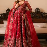 Solene by Ayzel Embroidered Organza 3Pc Suit D-04 ROSE