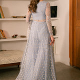 Solene by Ayzel Embroidered Organza 3Pc Suit D-08 HAILEY