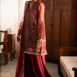 Solene by Ayzel Embroidered Organza 3Pc Suit D-09 ADVA