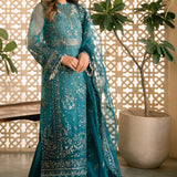 Solene by Ayzel Embroidered Organza 3Pc Suit D-10 LILA