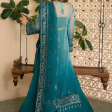Solene by Ayzel Embroidered Organza 3Pc Suit D-10 LILA