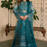 Solene by Ayzel Embroidered Organza 3Pc Suit D-10 LILA