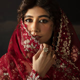 Hayat by Afrozeh Embroidered Organza 3Pc Suit AFH-24-07 ABEER