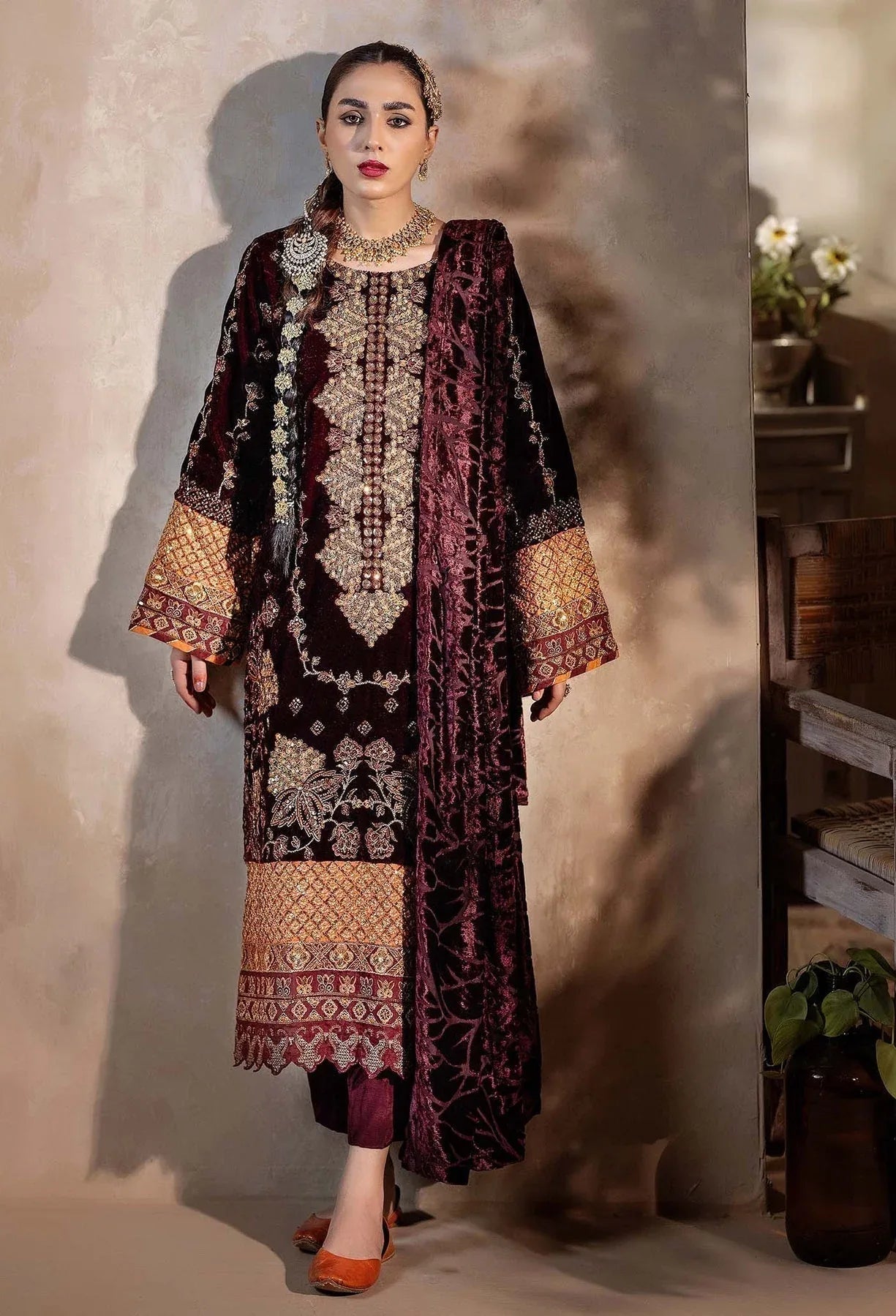 Adans Libas | Plachi Luxury Formals 24 | PLACHI 4449 - Rang-e-Khaas