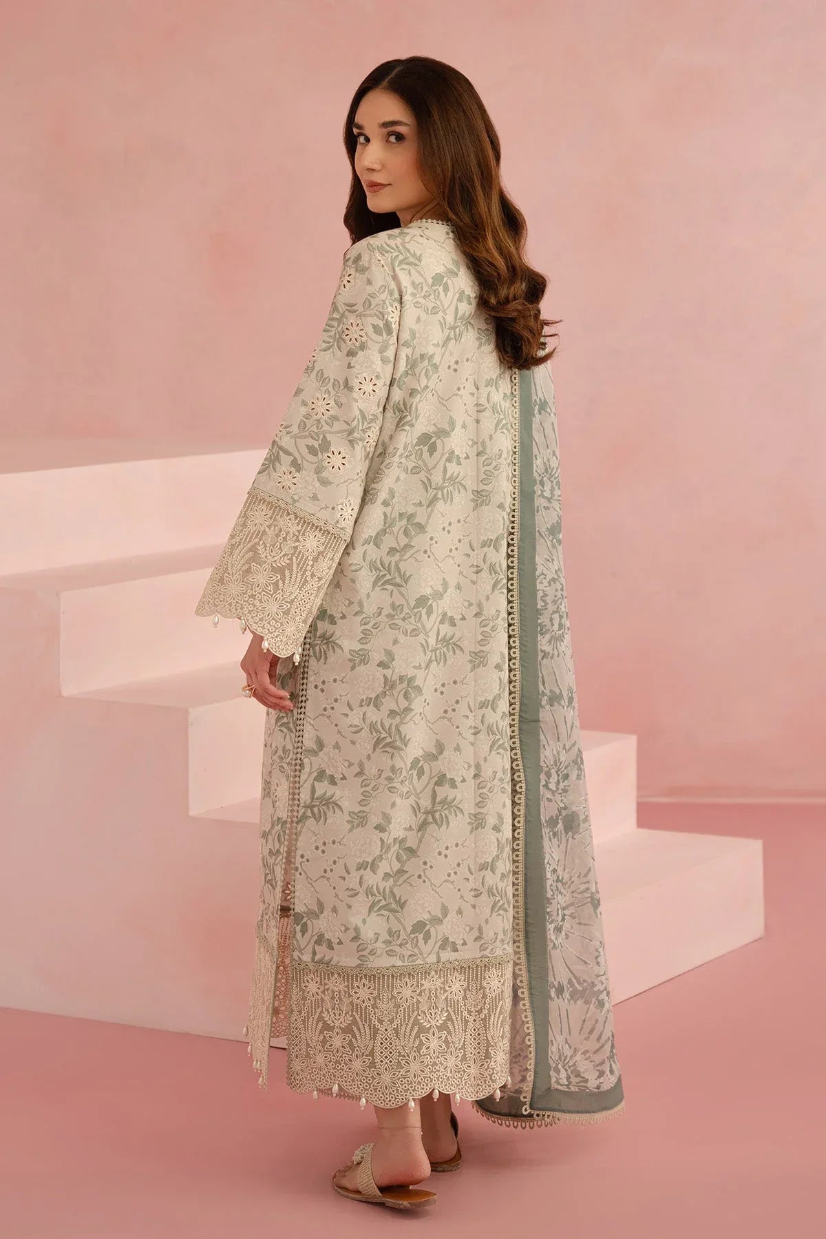 Afrozeh | Floral Charm 25 | Kylon - Rang-e-Khaas