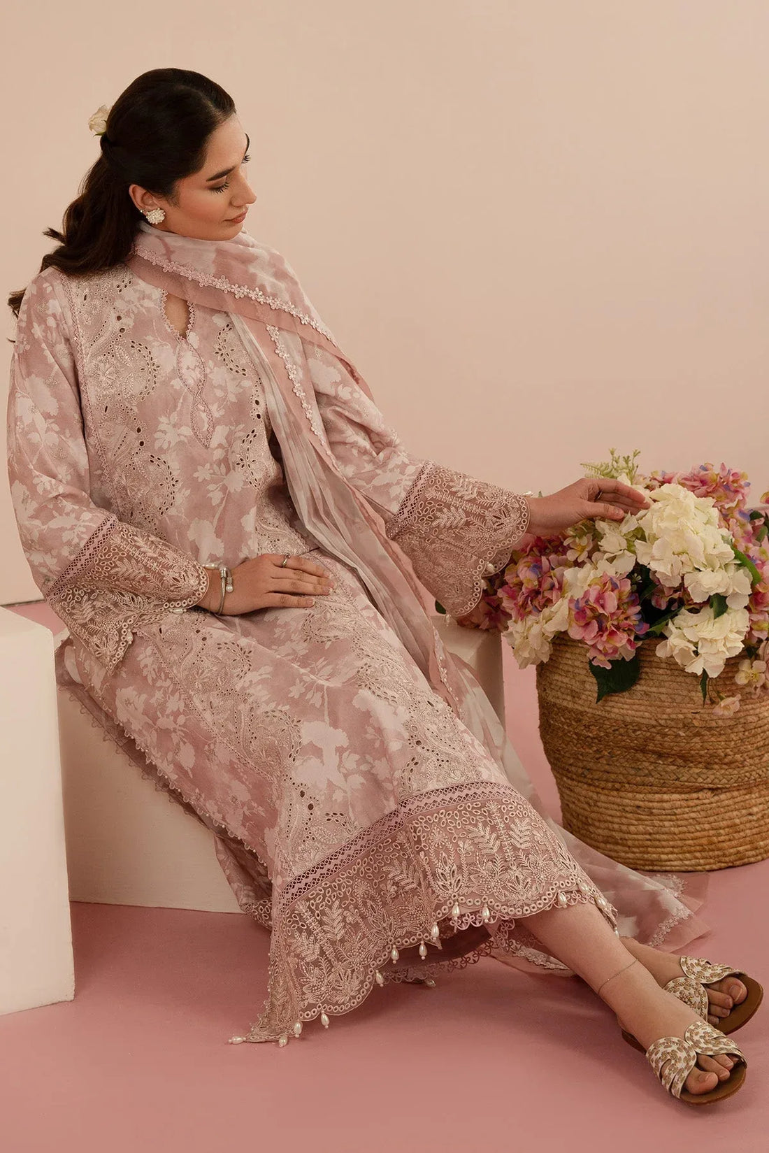 Afrozeh | Floral Charm 25 | Myrtle - Rang-e-Khaas