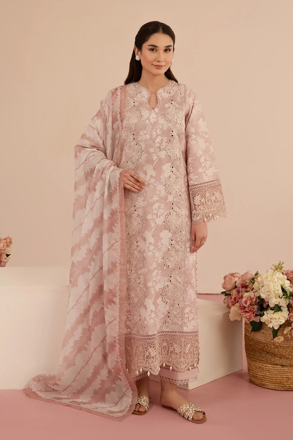 Afrozeh | Floral Charm 25 | Myrtle - Rang-e-Khaas