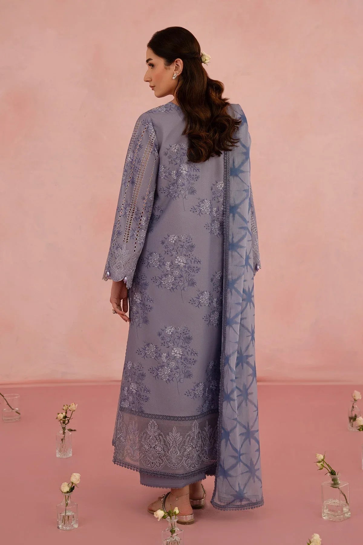 Afrozeh | Floral Charm 25 | Columbine - Rang-e-Khaas
