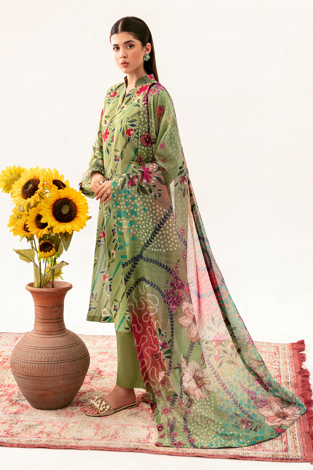 Afsanah | Ready to Wear |  Forest green AP-06
