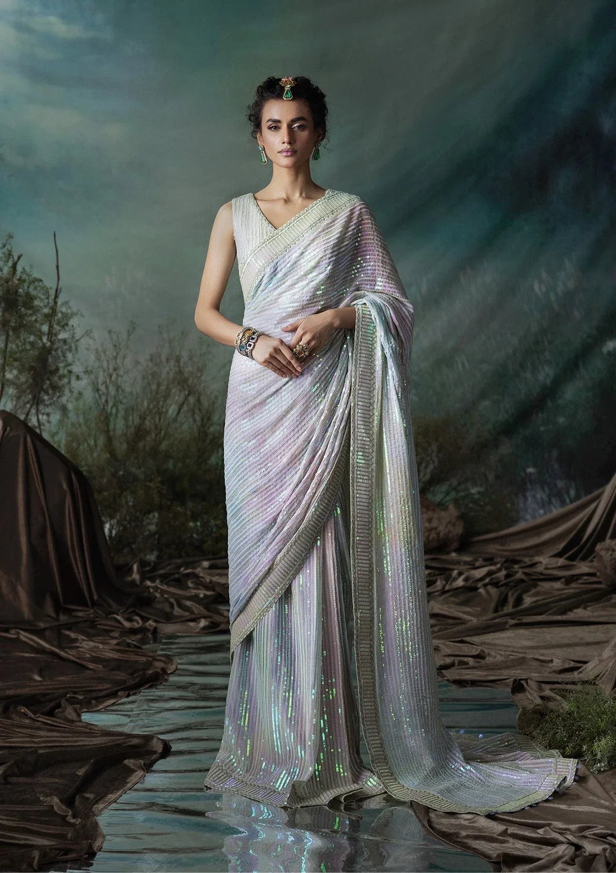 Aik Atelier | Sari Edit 2024 | SARI EDIT '24 VOL. 1 - LOOK 01 - Rang-e-Khaas