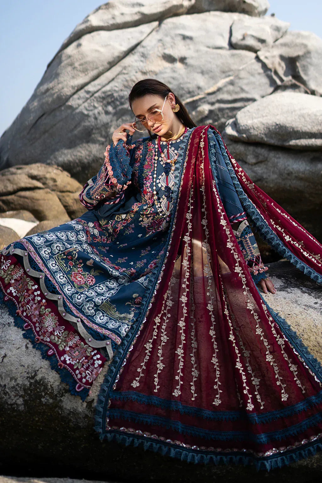 AJR Couture | Alif Signature Luxury Lawn 24 | Ayra - Rang-e-Khaas