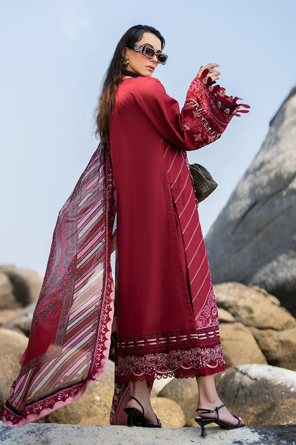 AJR Couture | Alif Signature Luxury Lawn 24 | Eleganza - Rang-e-Khaas