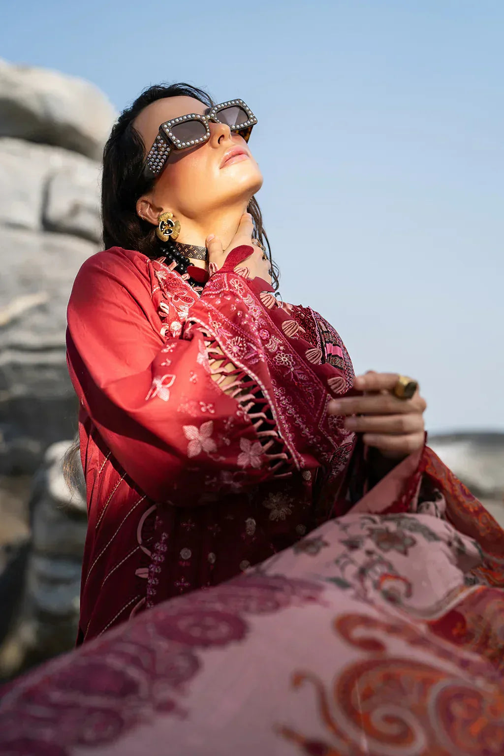 AJR Couture | Alif Signature Luxury Lawn 24 | Eleganza - Rang-e-Khaas