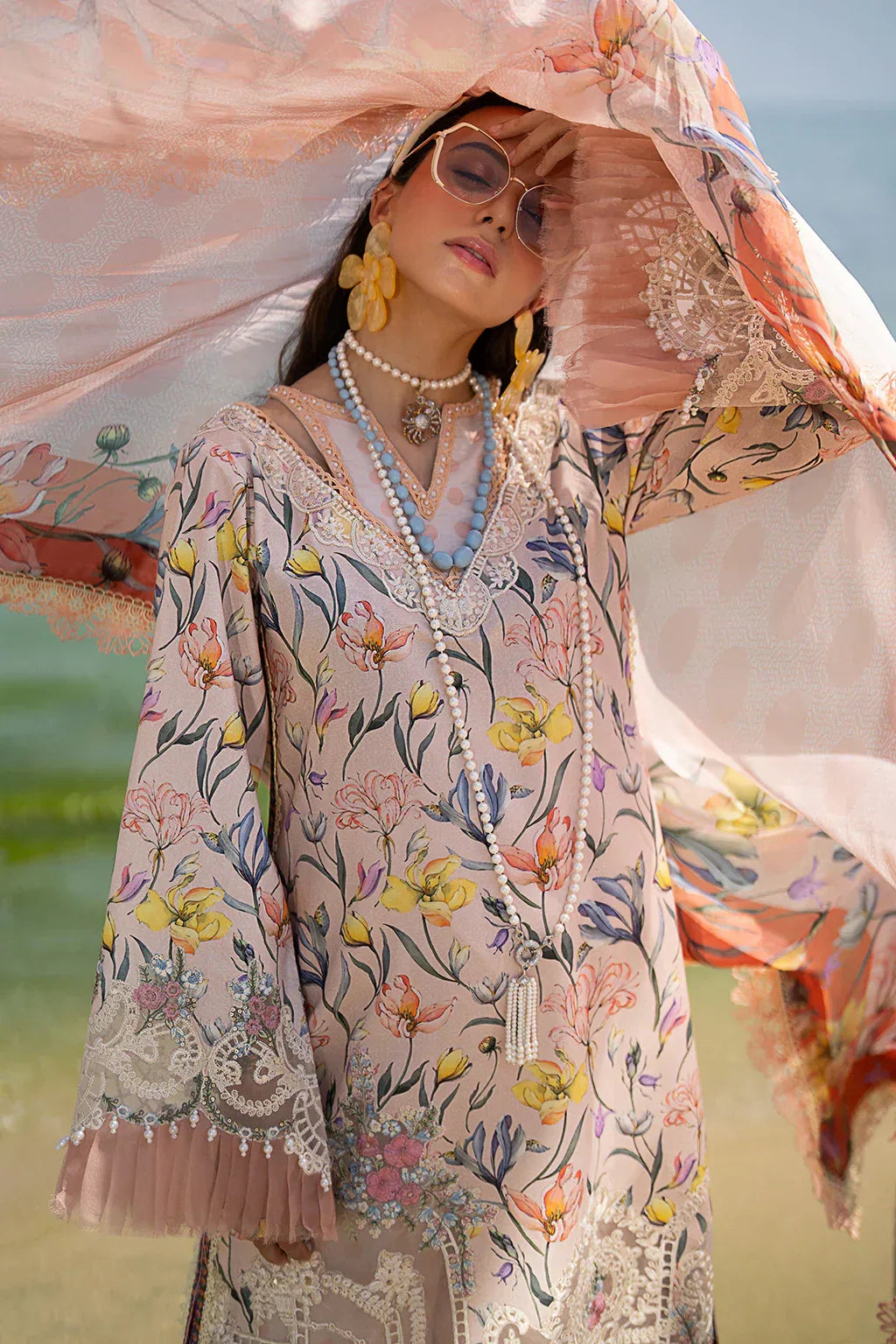 AJR Couture | Alif Signature Luxury Lawn 24 | Blooming - Rang-e-Khaas