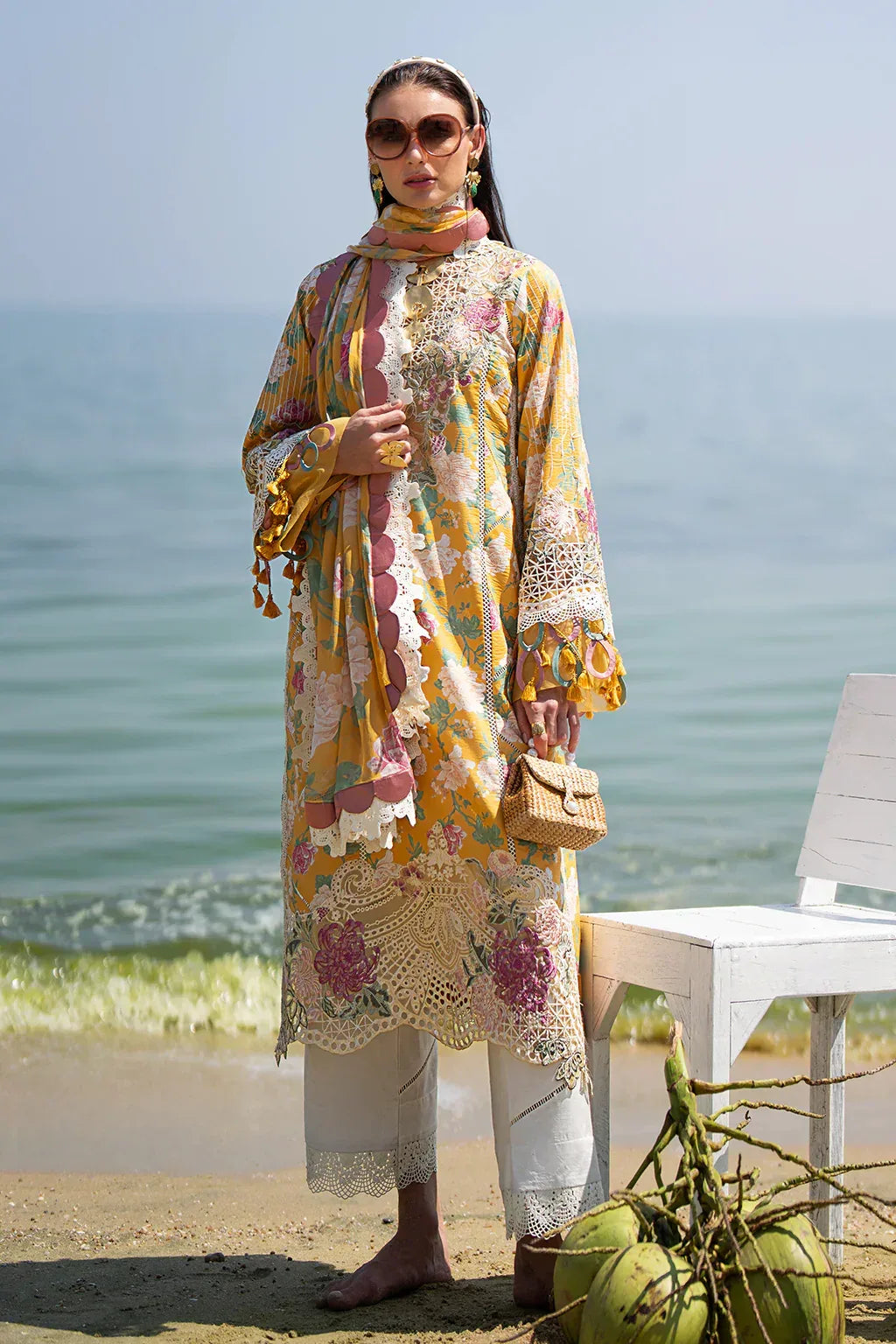 AJR Couture | Alif Signature Luxury Lawn 24 | Sunlit - Rang-e-Khaas