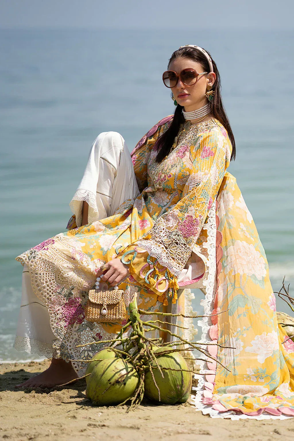 AJR Couture | Alif Signature Luxury Lawn 24 | Sunlit - Rang-e-Khaas
