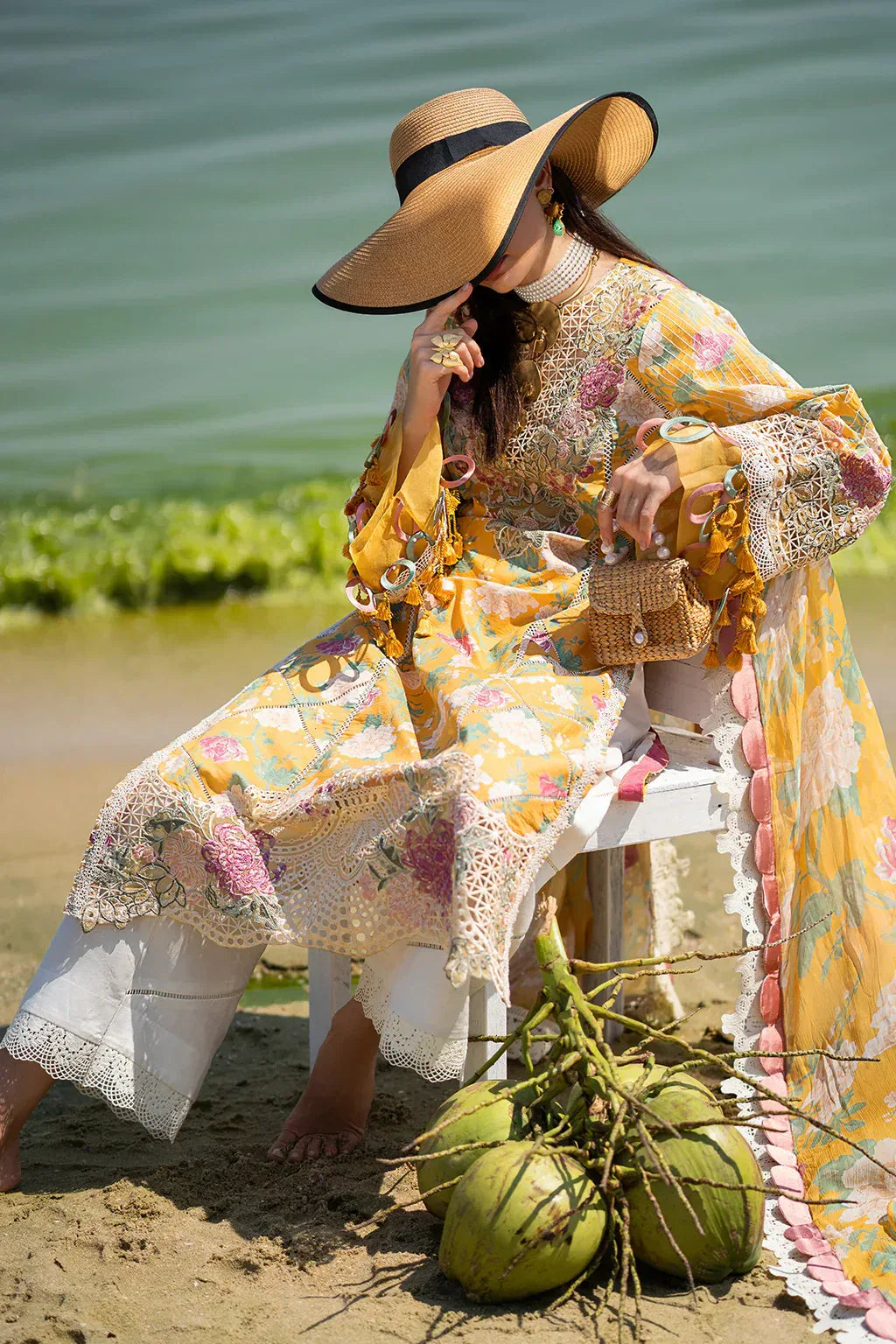 AJR Couture | Alif Signature Luxury Lawn 24 | Sunlit - Rang-e-Khaas