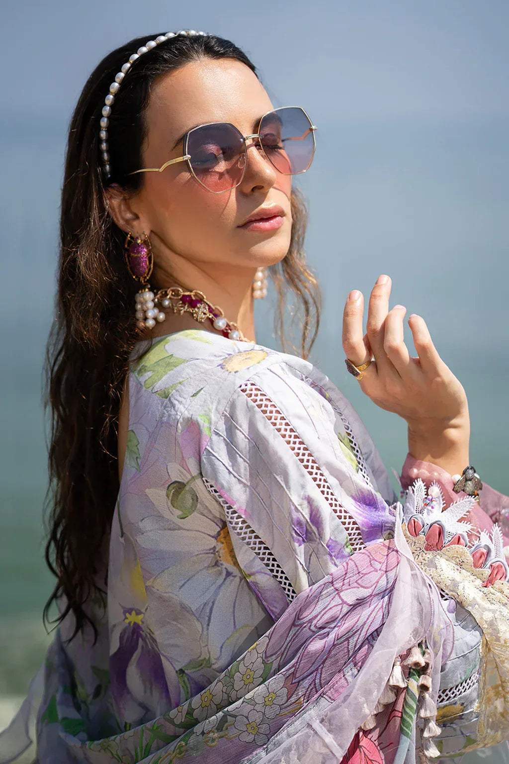AJR Couture | Alif Signature Luxury Lawn 24 | Lyra - Rang-e-Khaas