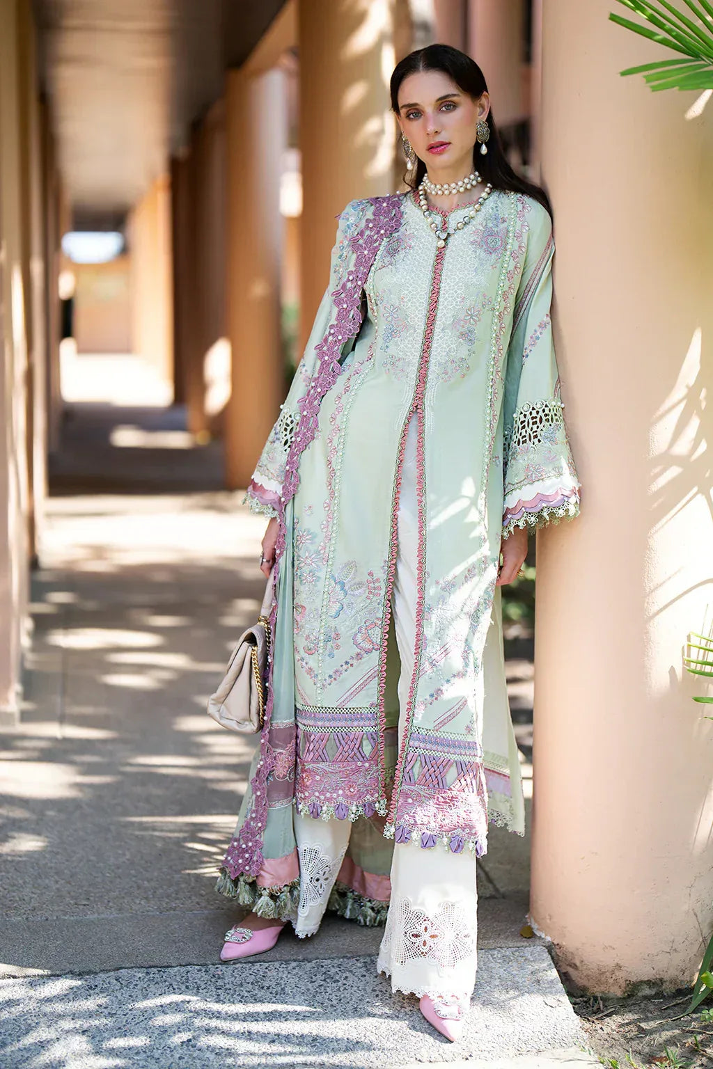 AJR Couture | Alif Signature Luxury Lawn 24 | Aura - Rang-e-Khaas