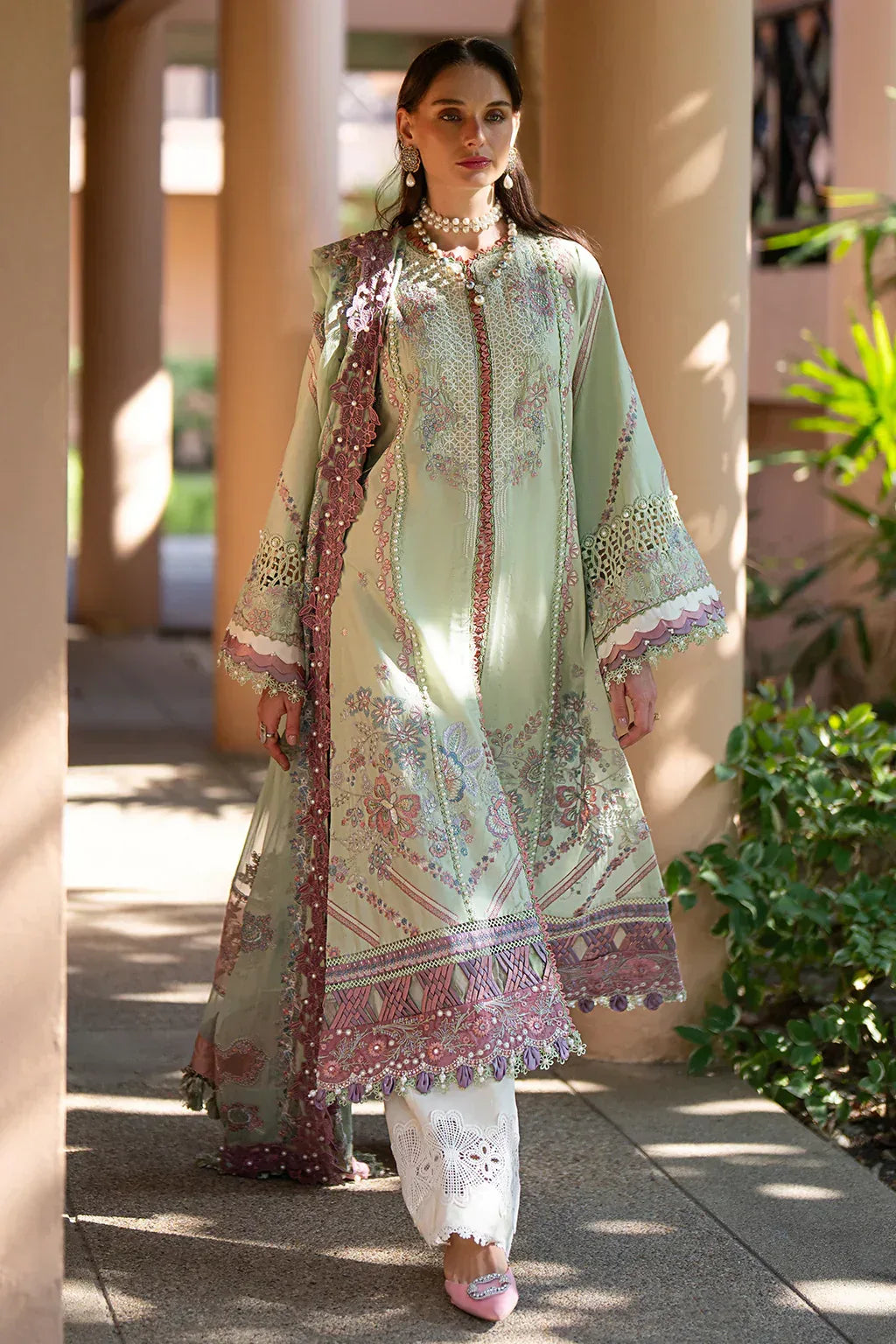 AJR Couture | Alif Signature Luxury Lawn 24 | Aura - Rang-e-Khaas