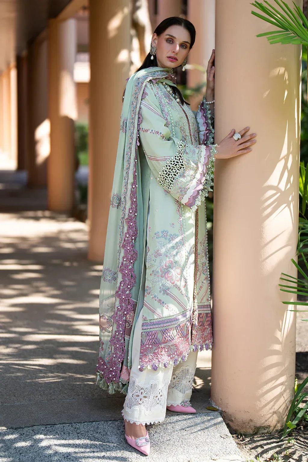 AJR Couture | Alif Signature Luxury Lawn 24 | Aura - Rang-e-Khaas