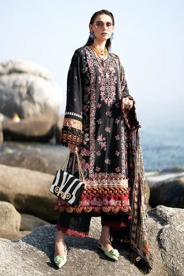 AJR Couture | Alif Signature Luxury Lawn 24 | Noir - Rang-e-Khaas