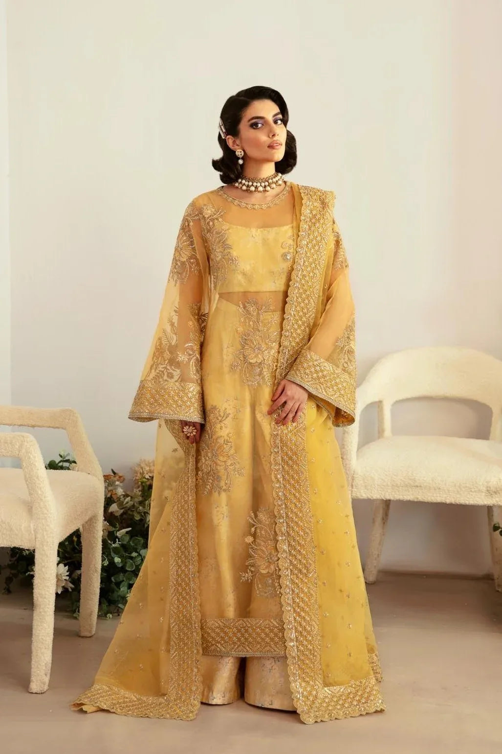 Akbar Aslam | Velora Formal Pret | Fawn - Rang-e-Khaas