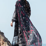 Afrozeh Summer Together Embroidered Lawn 3Pc Suit - Levana