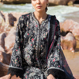 Afrozeh Summer Together Embroidered Lawn 3Pc Suit - Levana