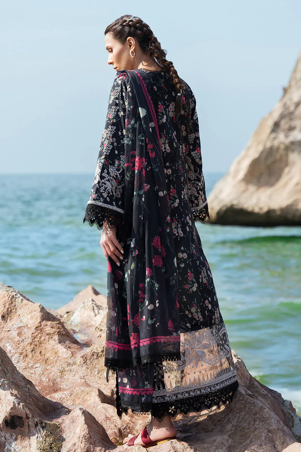 Afrozeh Summer Together Embroidered Lawn 3Pc Suit - Levana - Rang-e-Khaas