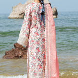 Afrozeh Summer Together Embroidered Lawn 3Pc Suit - Gardenia