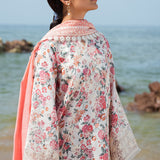 Afrozeh Summer Together Embroidered Lawn 3Pc Suit - Gardenia