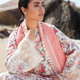 Afrozeh Summer Together Embroidered Lawn 3Pc Suit - Gardenia