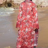 Afrozeh Summer Together Embroidered Lawn 3Pc Suit - Scarley