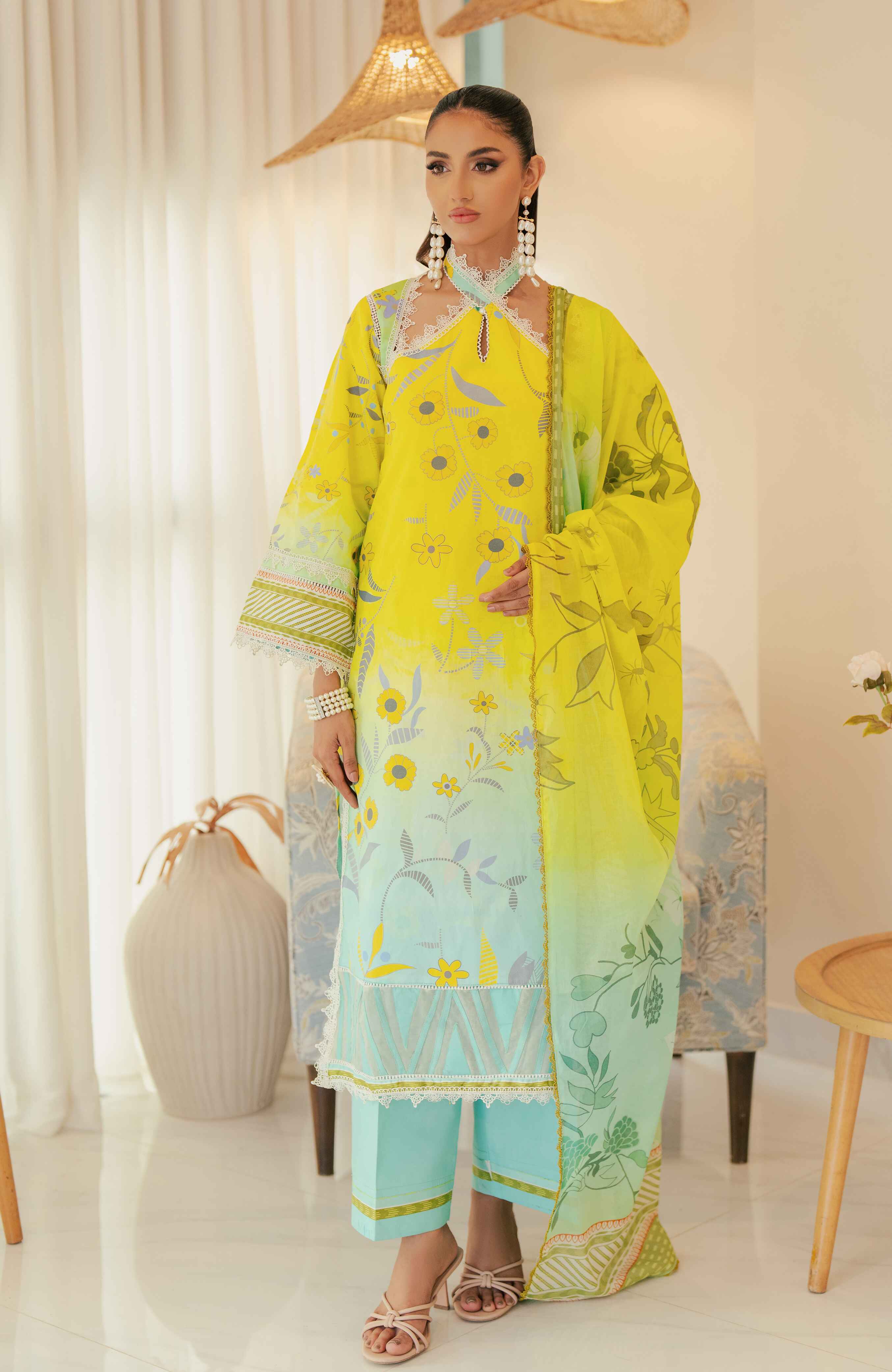 Al Zohaib | Sun Shine Bloom Cotton Silk |  SCS-24-09