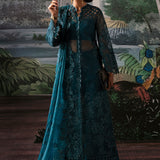 Afrozeh La Fuchsia Embroidered Organza 3Pc Suit - Alba