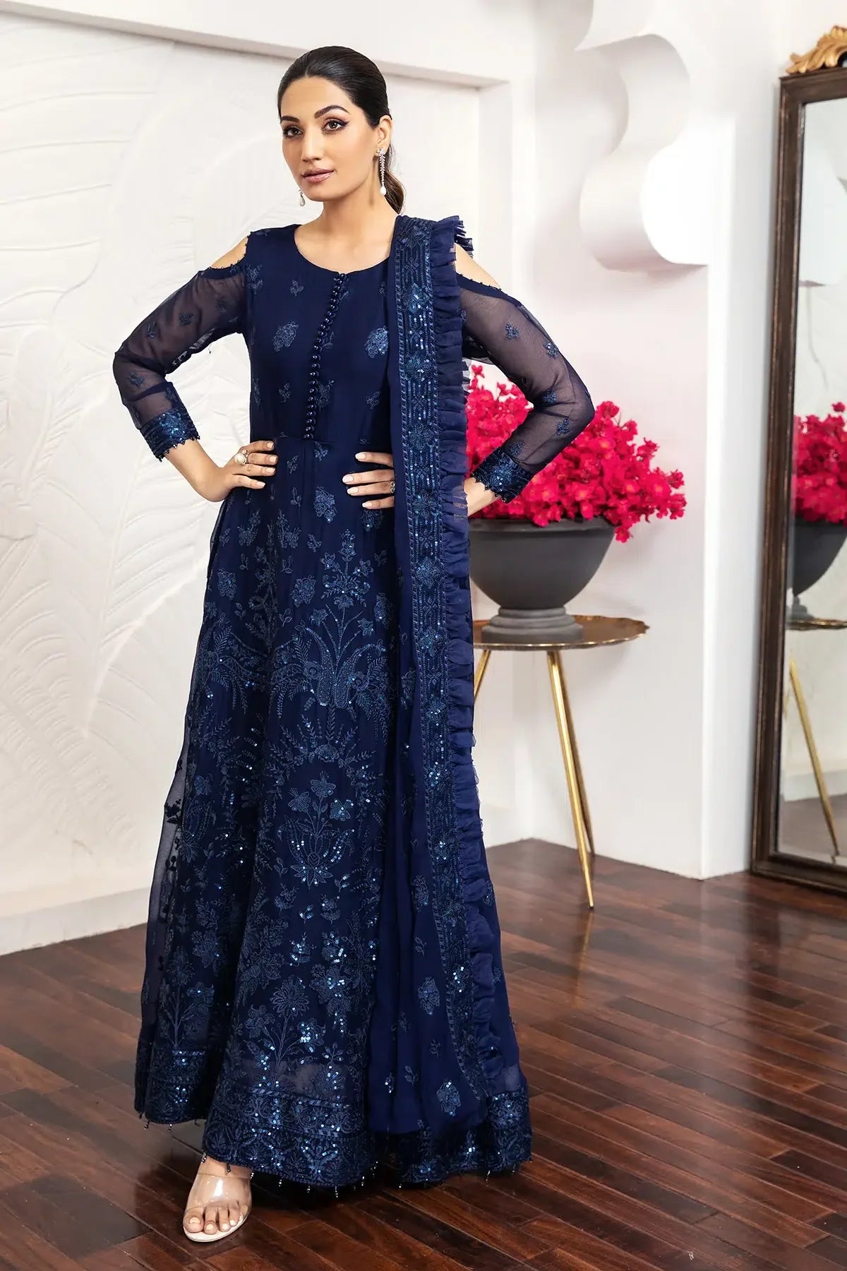 Alizeh | Formals Collection | Glace Blue - Rang-e-Khaas