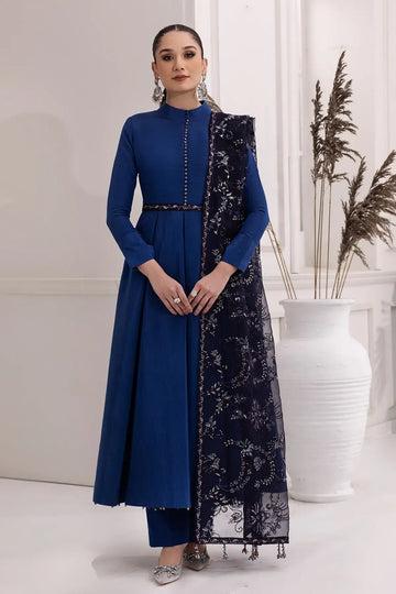 Alizeh | Formals Collection | Royal Blue Dress 3 piece - RTW1002 - Rang-e-Khaas