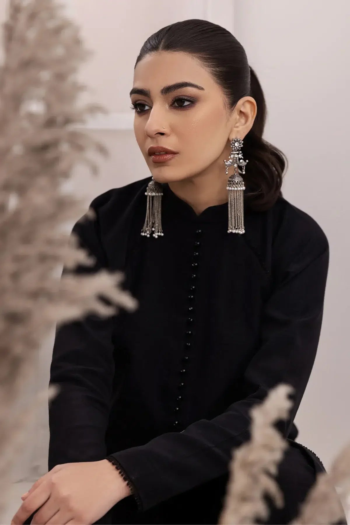 Alizeh | Formals Collection | Black Dress 3 piece - RTW1004 - Rang-e-Khaas