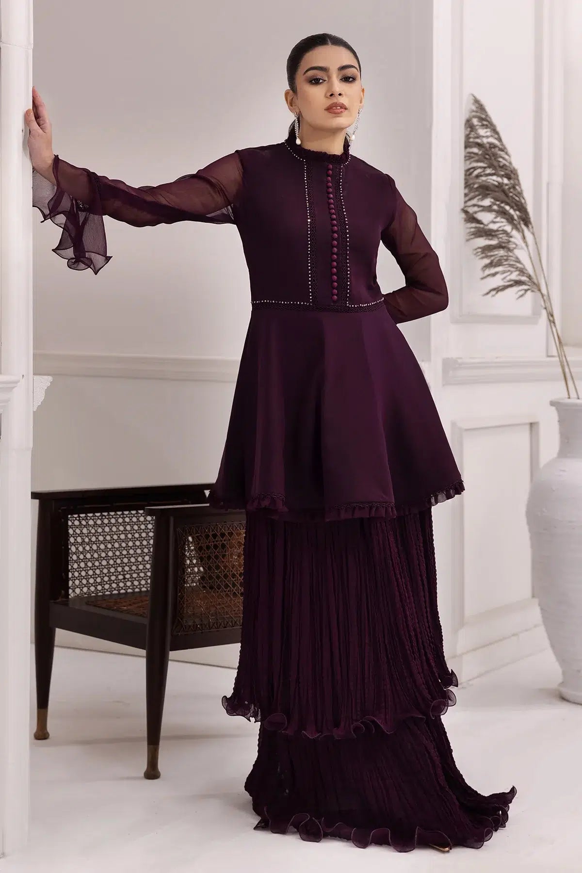 Alizeh | Formals Collection | Purple Frock 2 piece - RTW1001