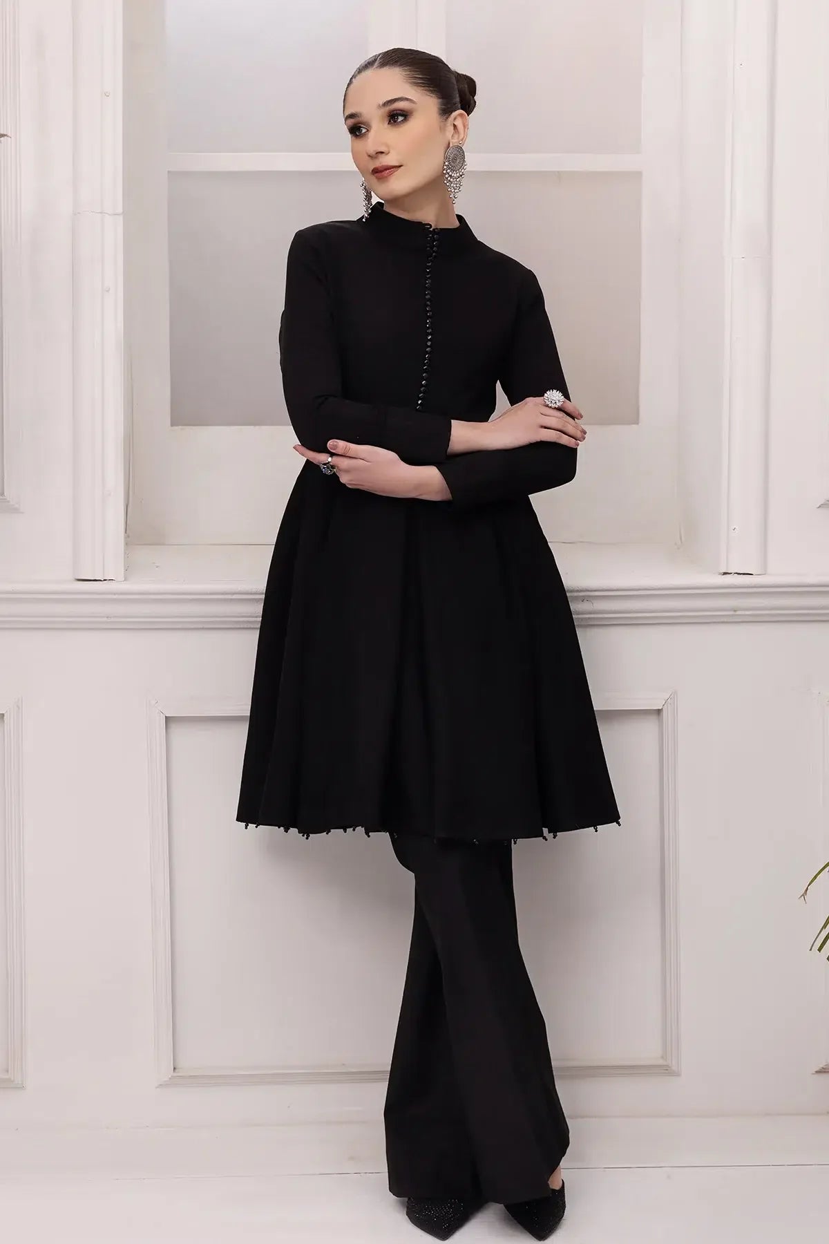 Alizeh | Formals Collection | Black Dress 3 piece - RTW1008 - Rang-e-Khaas