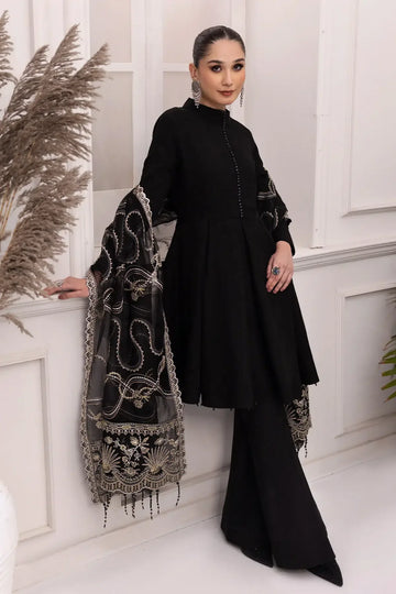 Alizeh | Formals Collection | Black Dress 3 piece - RTW1008 - Rang-e-Khaas
