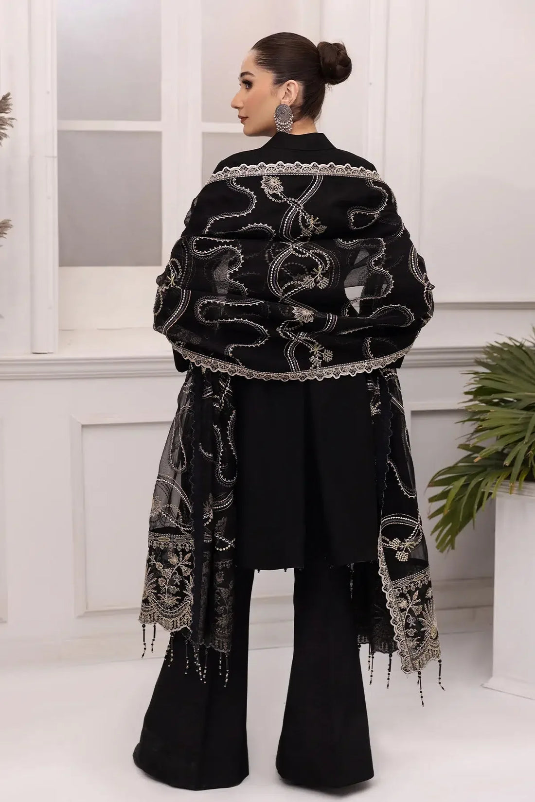Alizeh | Formals Collection | Black Dress 3 piece - RTW1008 - Rang-e-Khaas