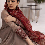 Alizeh | Formals Collection | Beige Dress 3 piece - RTW1010