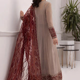 Alizeh | Formals Collection | Beige Dress 3 piece - RTW1010