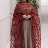 Alizeh | Formals Collection | Beige Dress 3 piece - RTW1010