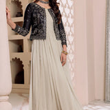 Alizeh | Formals Collection | Offwhite Black 4 piece - RTW1016